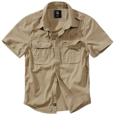 Brandit Vintage Shirt Short Sleeve Camel Size Xxxxxxx Large from B&Q