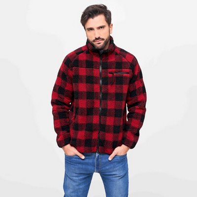 Brandit Teddyfleece Jacket Red/black Size Xl