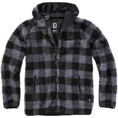 Brandit Teddyfleece Worker Jacket Black/grey Size Large from B&Q
