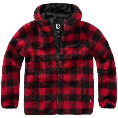 Brandit Teddyfleece Worker Jacket Red/black Size Medium from B&Q