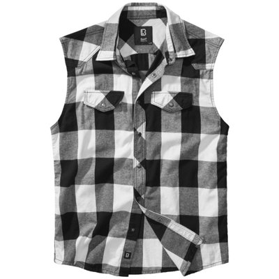Brandit Checkshirt Sleeveless White / Black Size Xxx Large from B&Q
