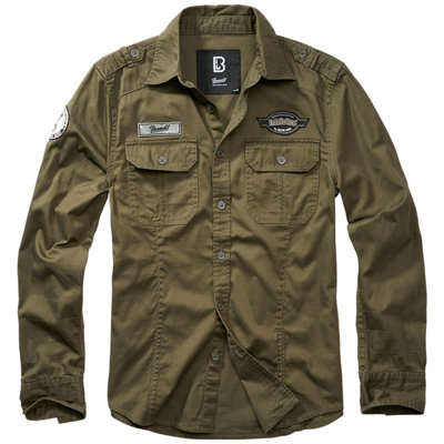 Brandit Luis Vintage Shirt With Badges Olive Size Xxxxxx Large from B&Q