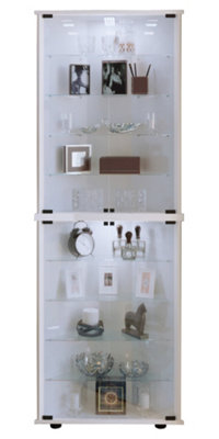Vcm Wood Glass Corner Display Case Showcase Jecka from B&Q