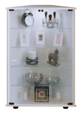 Vcm Wood Glass Corner Display Case Display Case Jecka L from B&Q