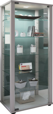 Vcm Wood Glass Showcase Collection Display Case Kavisa L from B&Q
