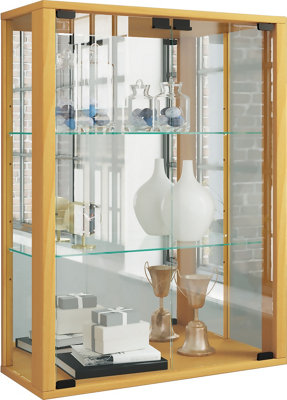 Vcm Wall Display Cabinet Glass Display Cabinet Udina Mirror from B&Q