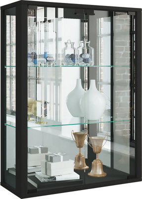 Vcm Wall Display Cabinet Glass Display Cabinet Udina Mirror from B&Q