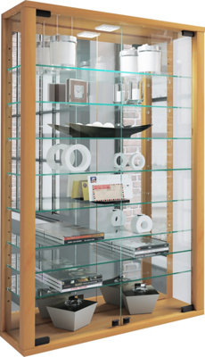 Vcm Wall Display Cabinet Glass Display Case Vitrosa Mirror from B&Q