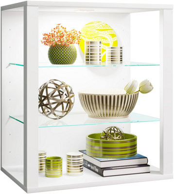 Vcm Wood Glass Stand Showcase Glasol Sw from B&Q