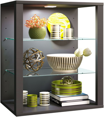Vcm Wood Glass Stand Showcase Glasol Sw from B&Q