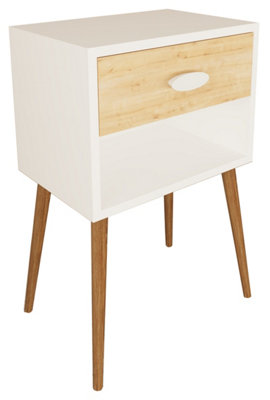 B&Q -  Wooden Side Table Bedside Table Singol Xl