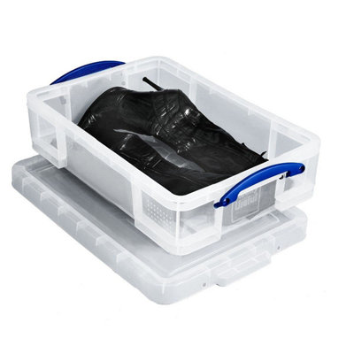 Really Useful Box Company Really Useful Box Plastic Storage 24.5 Litre Clear from B&Q