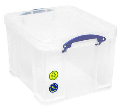 Really Useful Box Company Really Useful Box 35L Plastic Storage Clear from B&Q