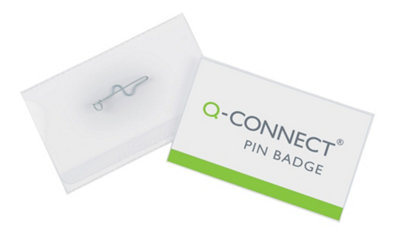 Q-Connect Kf01564 Pin Badge 54X90mm (Pack Of 50) from B&Q