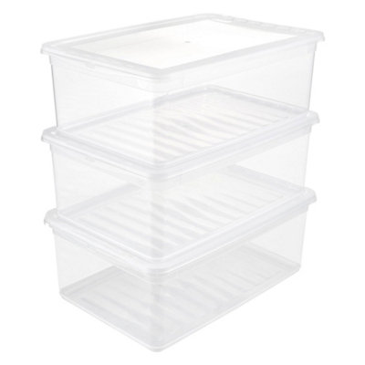 Keeeper Set Of 3 Storage Boxes 11 Litre With Lid And Air Control System