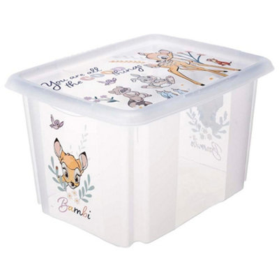 Keeeper Bambi Turn Around Stackable Box With Lid 30 Litre Transparent from B&Q