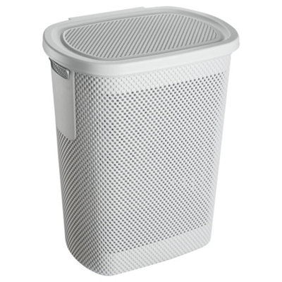 Keeeper Hinged Lid Laundry Hamper Air-Permeable Nordic Grey from B&Q