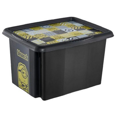Keeeper Minions Turning Stacking Box 15 LitreBlack from B&Q
