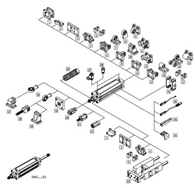 Festo 175310 Dnc-40-160-P-A Standard Cylinder from B&Q