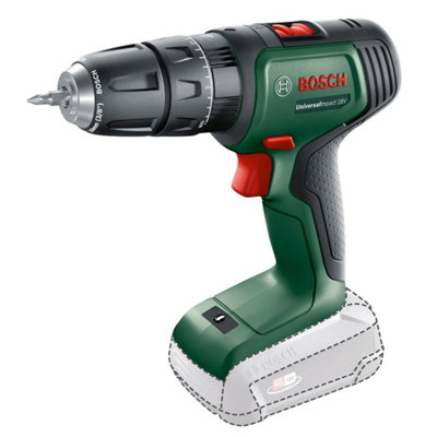 B&Q -  Green Universalimpact 18V Cordless Combi Hammer Drill Power4AllBareBosch Power For All