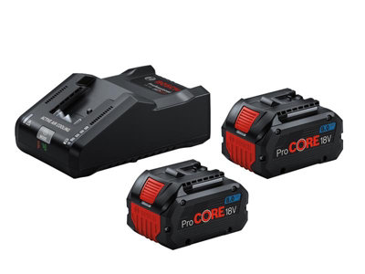 Bosch Pro 18V Starter Set 2 X Procore18V 8.0Ah + Gal 18V-160 Carton 1600A02T5S from B&Q