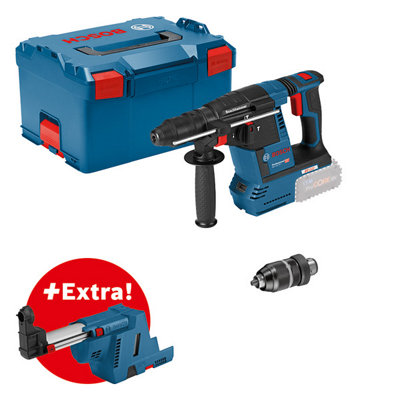 Bosch Pro Cordless Rotary Hammer With Sds Plus Gbh 18V-26F + Gde L-Boxx 238 from B&Q