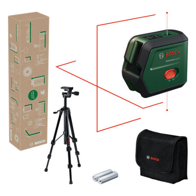 Bosch Cross Line Laser Plumb Function Universallevel 2 Set Carton 0603663Fz1 from B&Q