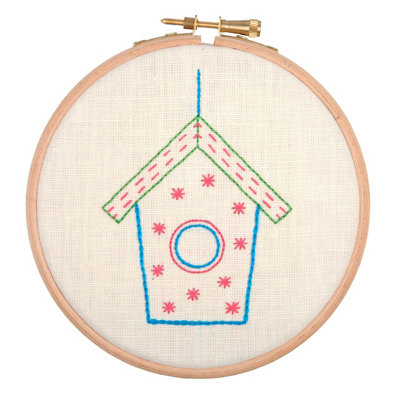 Bird House - Embroidery Kit With Hoop: Bird House - Anchor