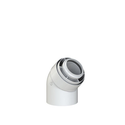 Viessmann Sc 45 Degree Boiler Flue Elbow 60/100mm 2 Pack 7373227 from B&Q