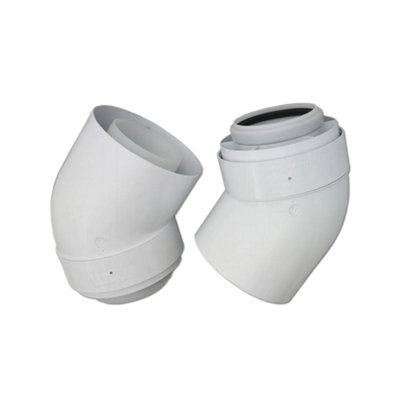 Viessmann 45 Deg Balanced Flue ElbowPair(110/150mm) 7247540. from B&Q