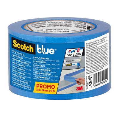 Scotchblue Blue Scotch Masking Tape (L)41M (W)24Mm, Pack Of Size 3
