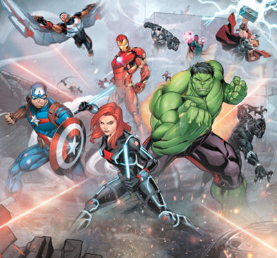 Komar Marvel Avengers Street Revenge Wall Mural2.8M X 3M from B&Q