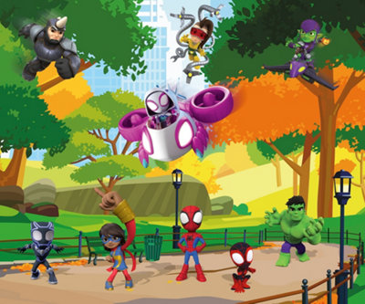 Komar Marvel Spidey Scavenger Hunt Wall Mural2.5M X 3M from B&Q