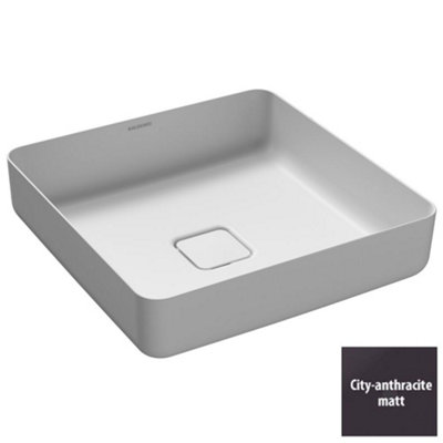 Kaldewei Miena Square Countertop Wash Bowl 400mm Anthracite Matt (Basin Only) from B&Q