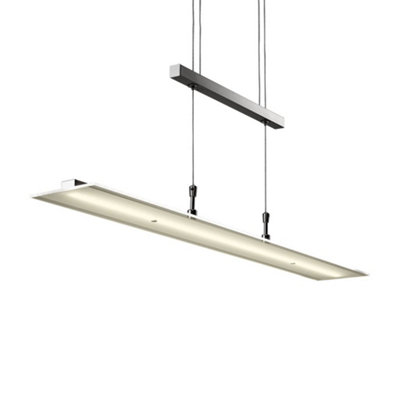 B&Q -  Mains-Powered Led Matte Nickel Dimmable Pendant Light