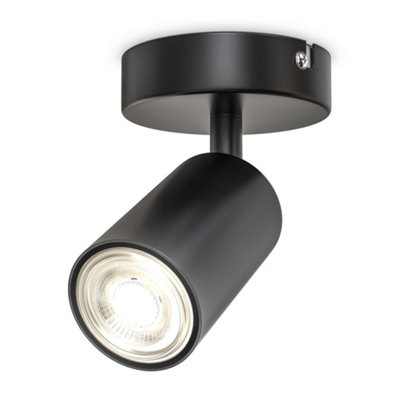 B.k.licht Bulb Socket Gu10 Black Adjustable Spot from B&Q