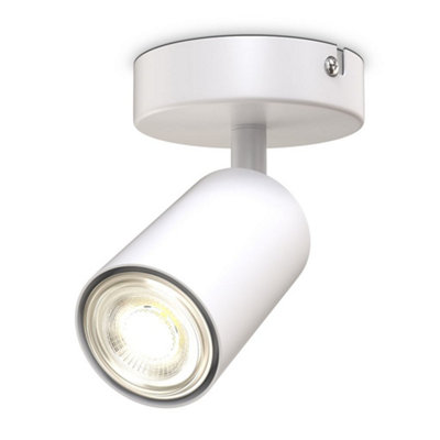 B.k.licht Bulb Socket Gu10 White Adjustable Spot from B&Q