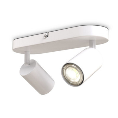 B.k.licht Bulb Socket Gu10 White 2 Lamp Ceiling Lamp from B&Q