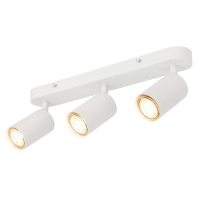 B.k.licht Bulb Socket Gu10 White 3 Lamp Ceiling Lamp from B&Q