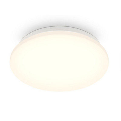 B.k.licht Mains-Powered Led White Ip44 Ceiling Lamp (Dia)27Cm from B&Q