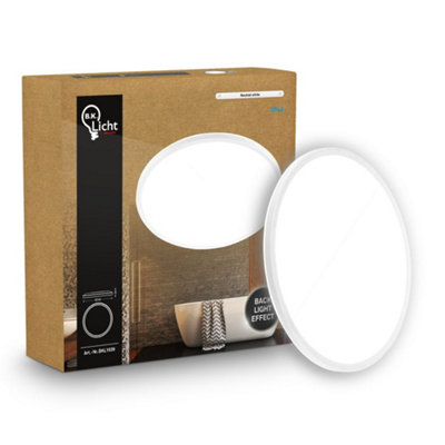 B&Q -  Mains-Powered Led White Backlight Effect Ultra Slim Panel (Dia)24Cm