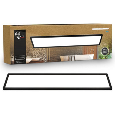 B&Q -  Mains-Powered Led Black Backlight Effect Ultra Slim Panel 98X20Cm
