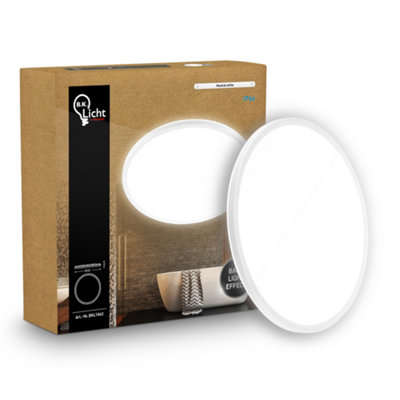 B&Q -  Mains-Powered Led White Backlight Effect Ultra Slim Panel (Dia)29Cm