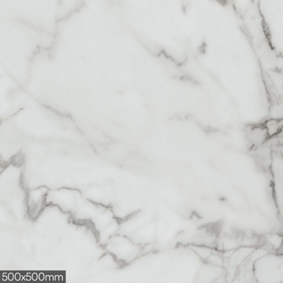 Worktop City  Prima Fp3460 Calacatta Marble- 4.1Mtr X 1200mm X 6mm Kitchen Splashback Matte 58 Finish from B&Q