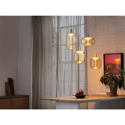 Osram Decor Needle Pendant Linear Ceiling Light 4 X E27 Beige Modern Indoor from B&Q