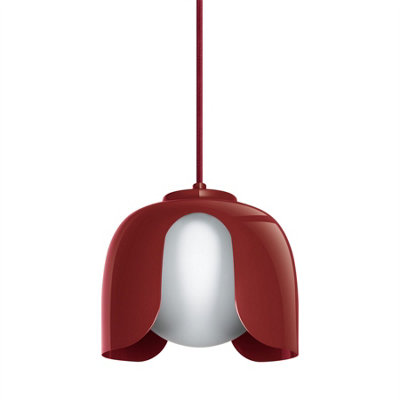 Osram Decor Corolle Pendant Ceiling Light E27 Red from B&Q