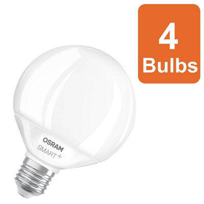 Osram Smart+ Matter E27 Classic G95 100 Tunable White Light Bulb 14W 4 Pack from B&Q