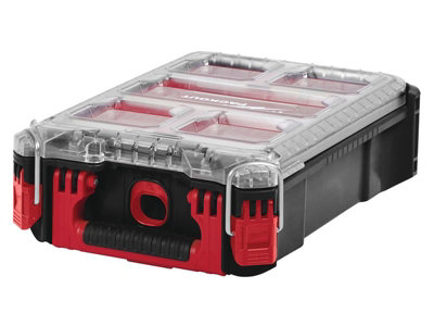 Milwaukee PACKOUT Compact Organiser Case Red Tool Box 5 Compartments - Image 13