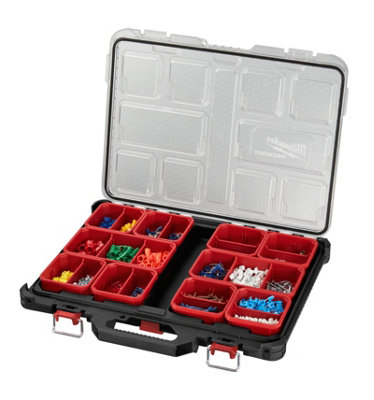 Milwaukee Packout Slim Organiser Stacking Tool Fixings Case Ip65 4932471064 from B&Q