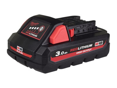 Milwaukee 4932471069 M18 Hb3 High Output Slide Battery Pack 18V 3.0Ah Li-Ion from B&Q